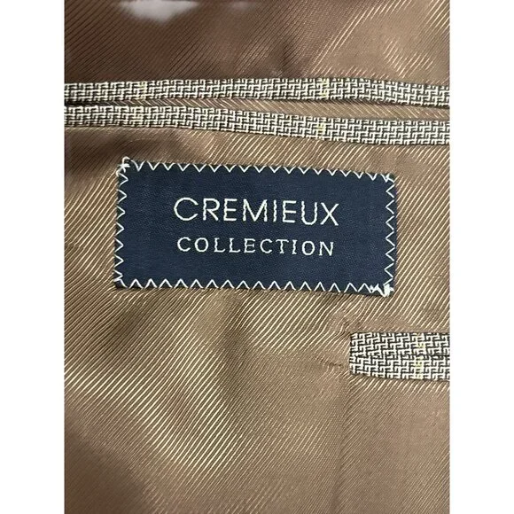 Cremieux Collection 46L Wool Blazer Loro Piana Fabric Windowpane Plaid Canada